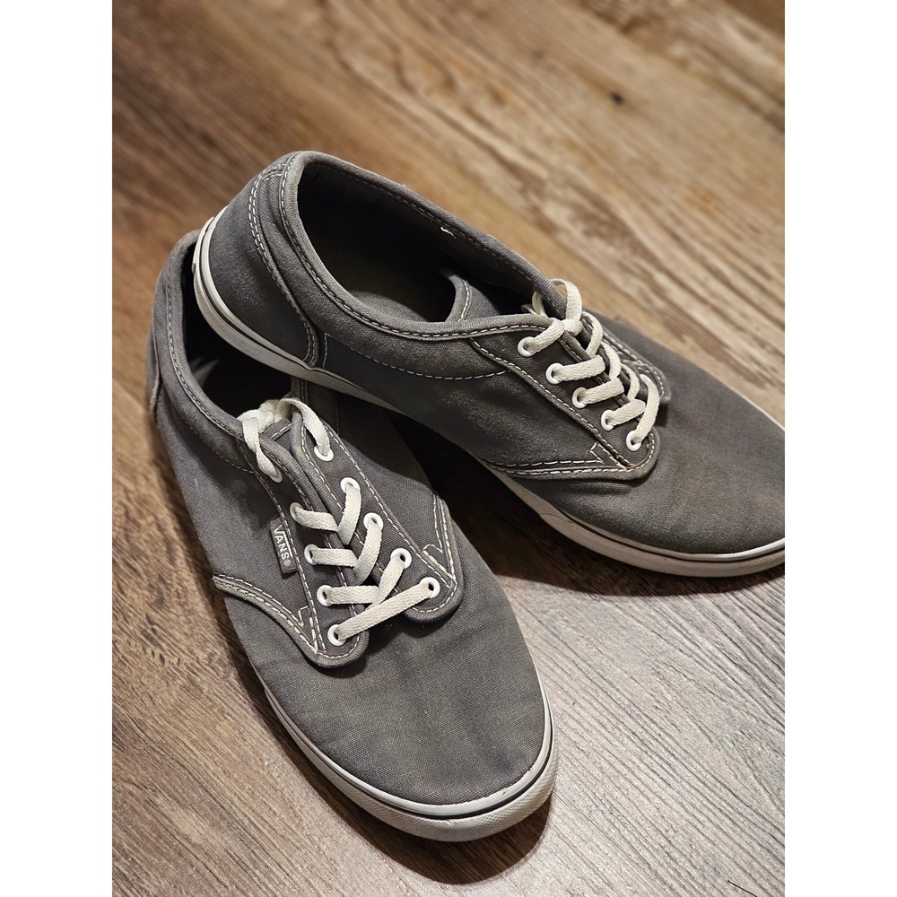 Vans Atwood Low‎ Charcoal Gray Canvas Skate Shoes Womens 9 Sneakers VN-0TUY187